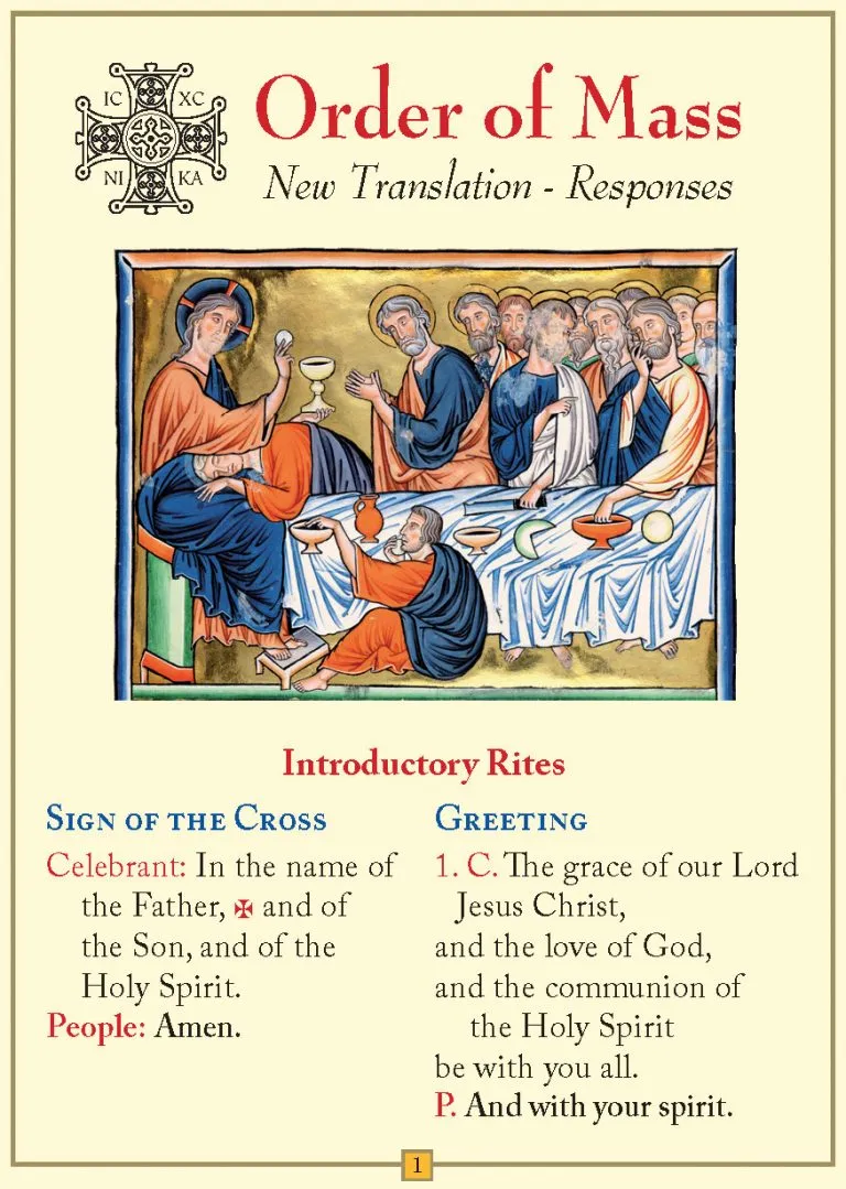 catholic mass order of service template