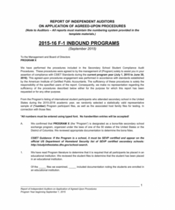 Agreed Upon Procedures Engagement Letter Template