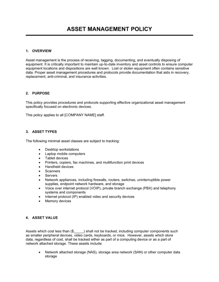 IT Asset Management Procedure Template IT Asset Management Procedure Template