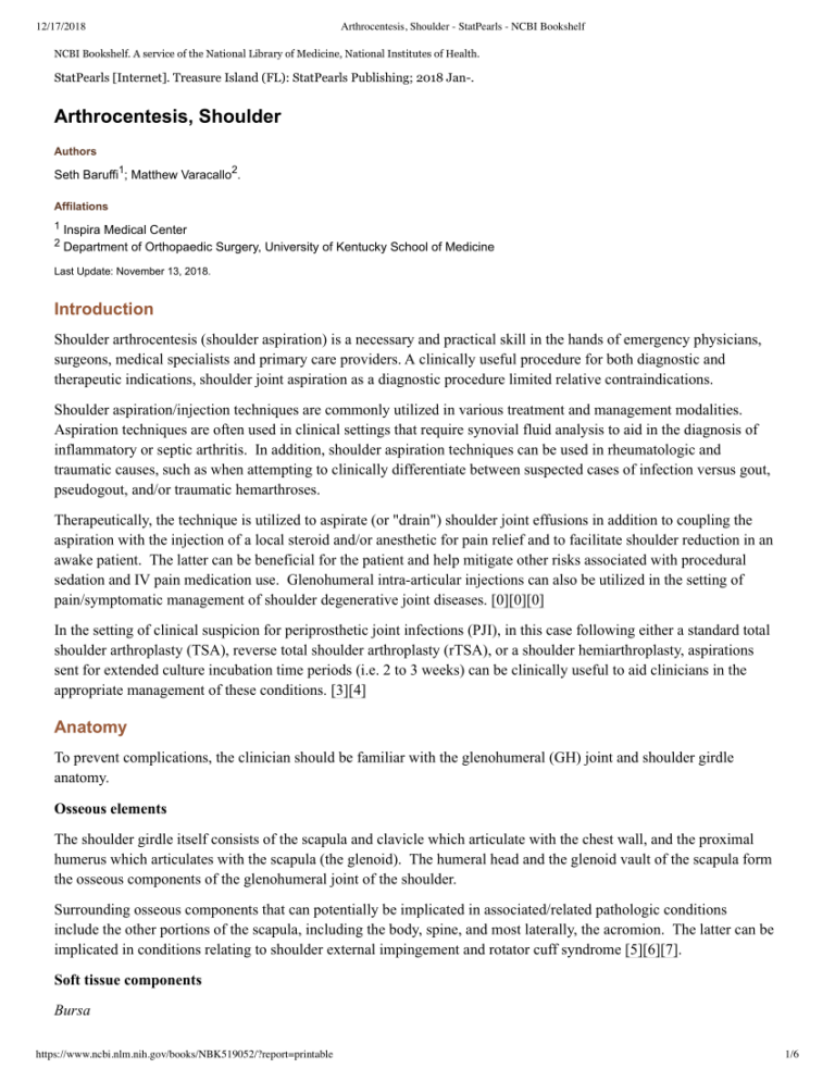 Shoulder Injection Procedure Note Template