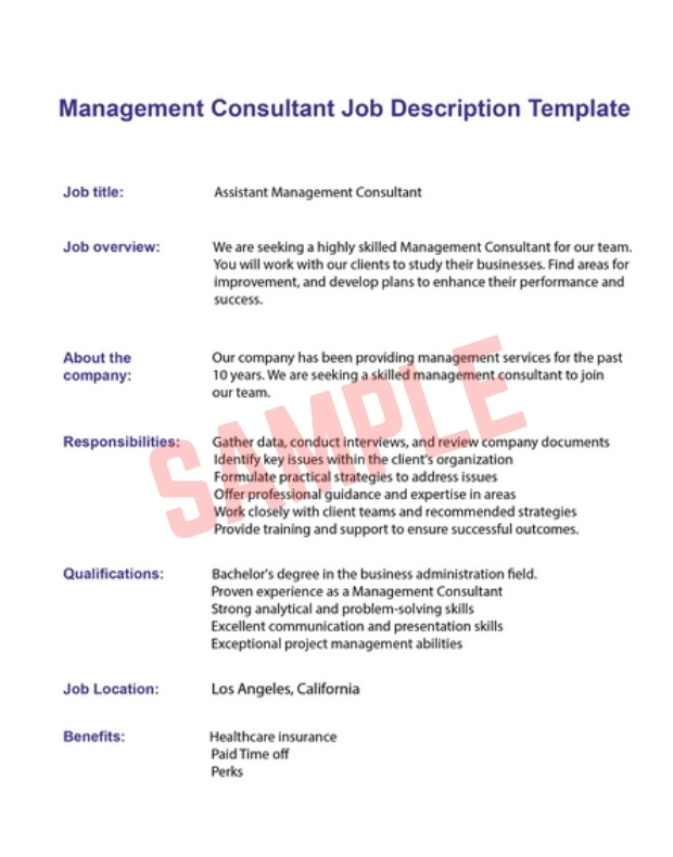 Bridal Consultant Job Description Template